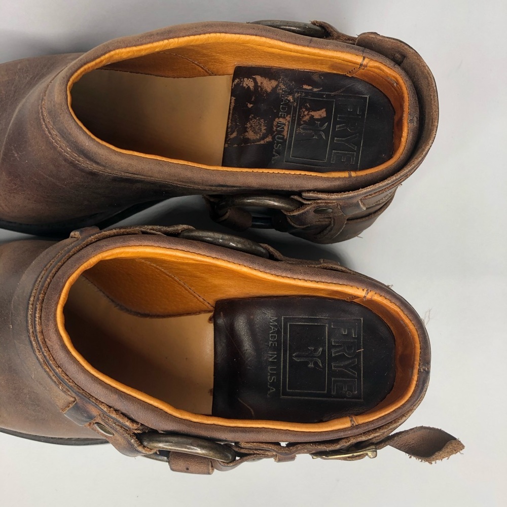 Frye Brown Belted Harness Mule Womens size 8 - Picture 5 of 8